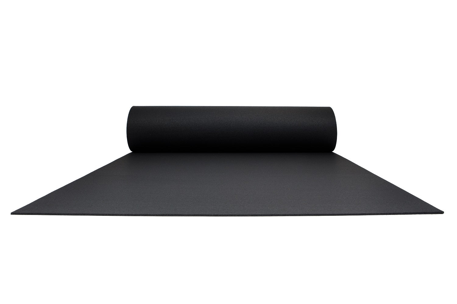 Fitnessboden Rolle BASIC 10 m x 1,25 m - Schwarz - Bodenschutzmatte - Rolle