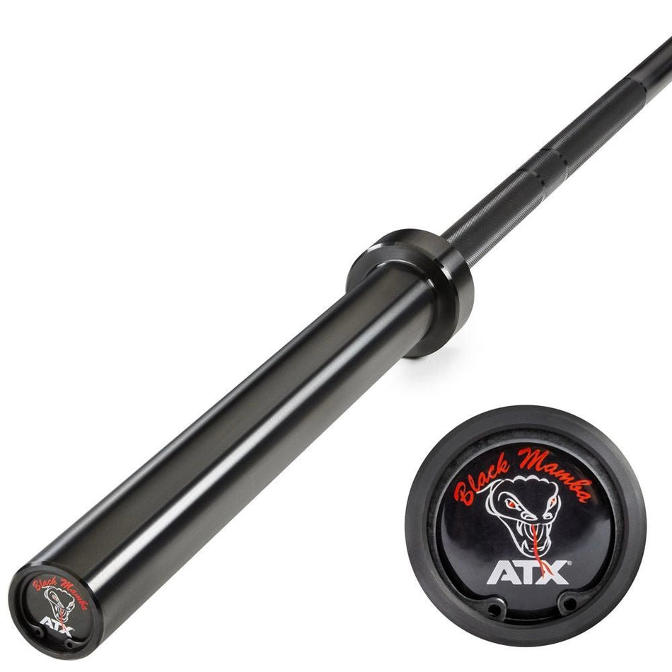 ATX® Black Mamba Power Bar 220 cm x 50 mm - Federstahl - Olympische Langhantelstange