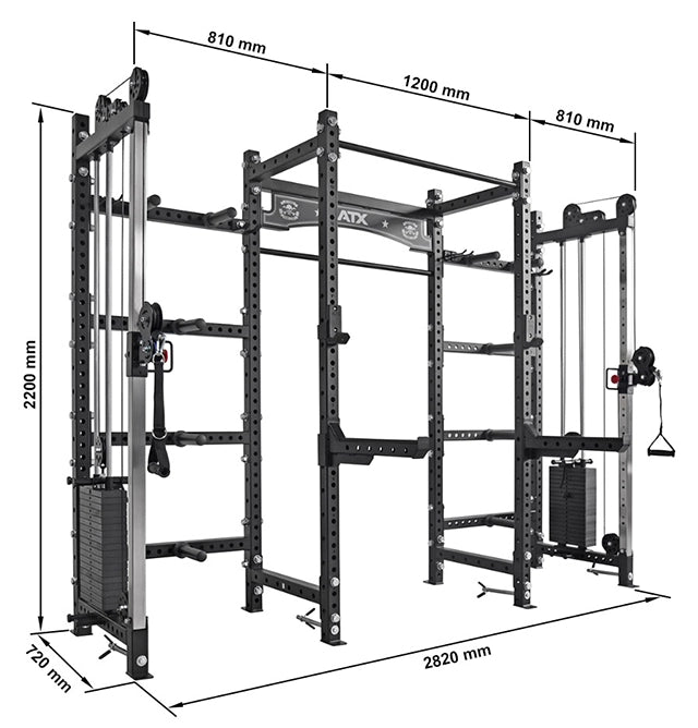 ATX® Cable Column Rack - Cable Cross Rack - Komplettstation - Power Rack mit Kabelzug