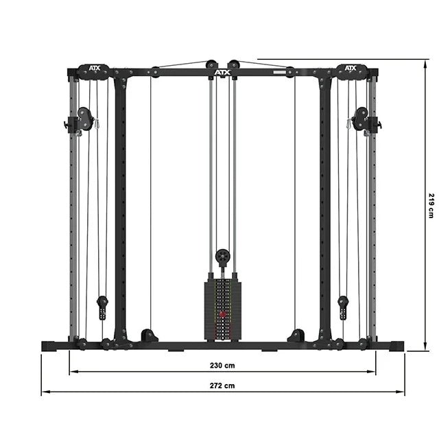 ATX® Cable Cross Over 600 - Stack Weight - Dual Kabelzug