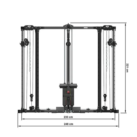 ATX® Corner Cable Cross u. Latzugstation - mit Steckgewichten - Dual Kabelzug