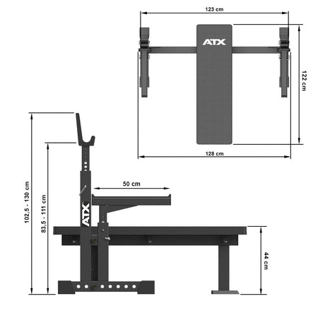 ATX® Drückbank 700 - Bankdrücken - Langhantelbank flach