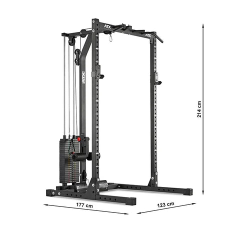 ATX® Half Rack 620 - Komplettsystem inkl. Latzugstation - Stack Weight - Half Rack mit Kabelzug