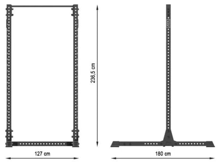 ATX® Half Rack 810 inkl. J - Hooks + Klimmzugstange - Half Rack