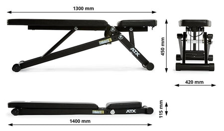 ATX® Hantelbank klappbar - Verstellbare Hantelbank