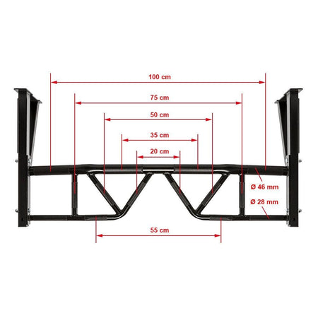 ATX® Klimmzugstange Multi Grip - Pull Up Bar - Klimmzugstange (Wandmontage)