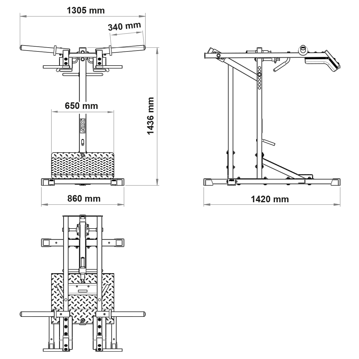 ATX® Kniebeugemaschine SQM - 600 - Kniebeugenmaschine