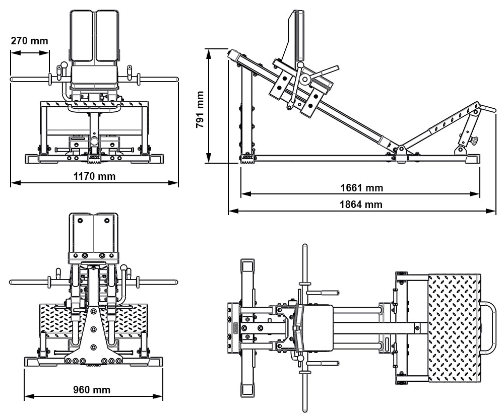 ATX® Kniebeugen - Hackenschmidt Combo - Beinpresse