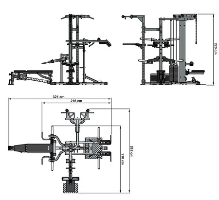 ATX® Multiplex Gym Kraftstation - Multistation (Stack Weight)