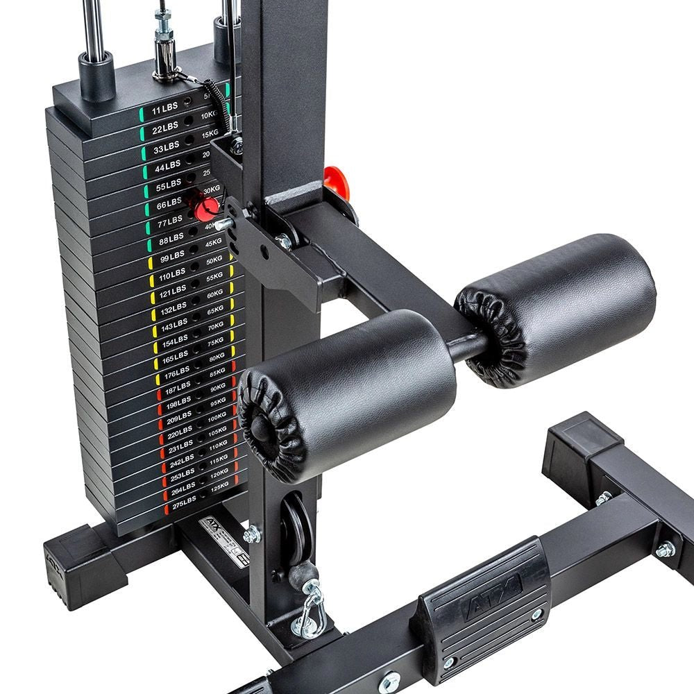 ATX® Power Rack Komplettstation 650 - mit Latzugstation 115 kg Steckgewichte - Power Rack mit Kabelzug