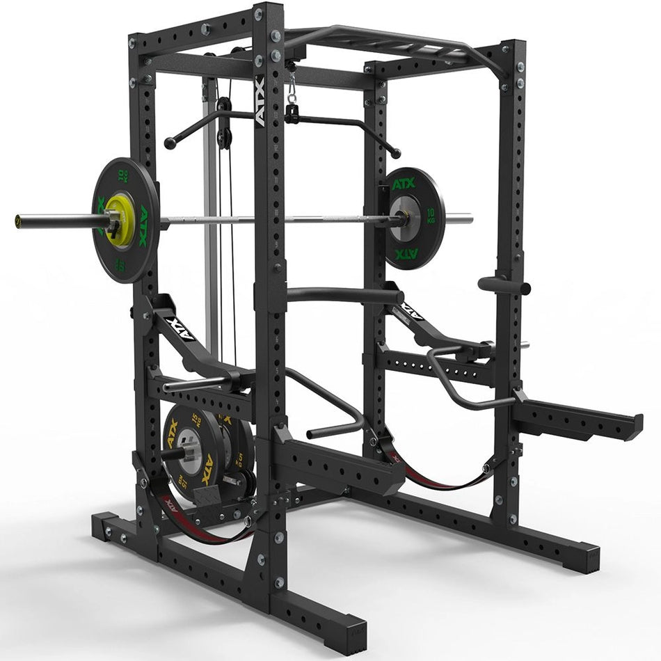 ATX® Power Rack Komplettstation 710 mit Plate Load Latzugstation Höhe 198 cm - Power Rack mit Kabelzug