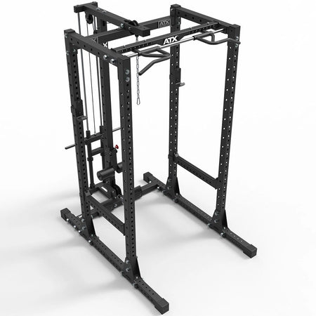 ATX® Power Rack 750 - SET - 140 mit Plate Load Latzug und Indexing Multi Chin - up - Power Rack mit Kabelzug