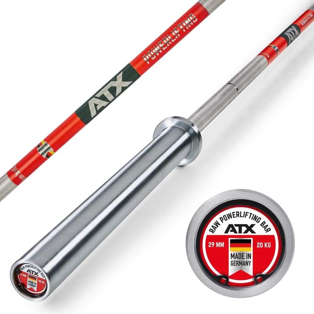 ATX® RAW Powerlifting Bar 220 cm Typ 400 - 430 - XTP® Made in Germany - Olympische Langhantelstange