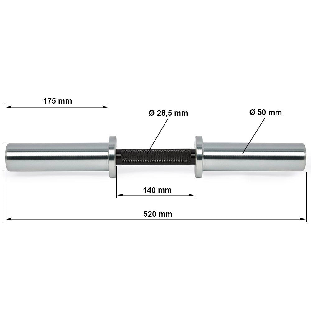 ATX® Kurzhantelstange Black Zinc 52 cm x 50 mm - Rocket Series - Kurzhantelstange