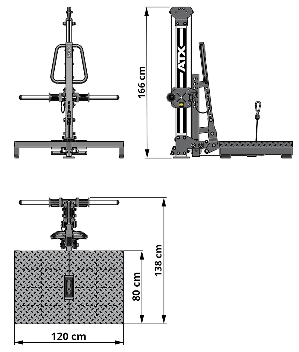 ATX® Roller Belt Squat - Kniebeugenmaschine - Kniebeugenmaschine