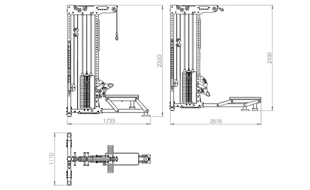 ATX® Trinity Tower - Ultimative Latzugstation 3 in 1 - Latzugmaschine (Stack Weight)