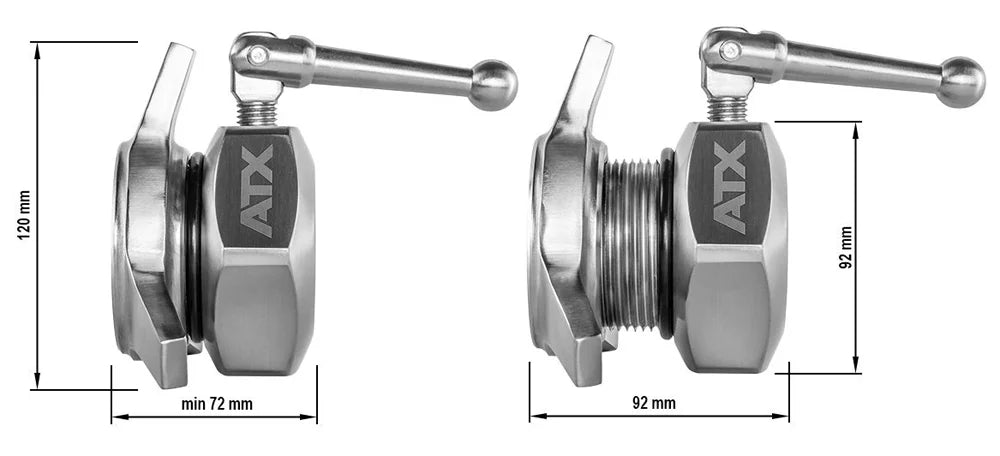 ATX® Wettkampfverschluss Stern - Paar / 5 kg - Wettkampfverschluss Stern 50 mm