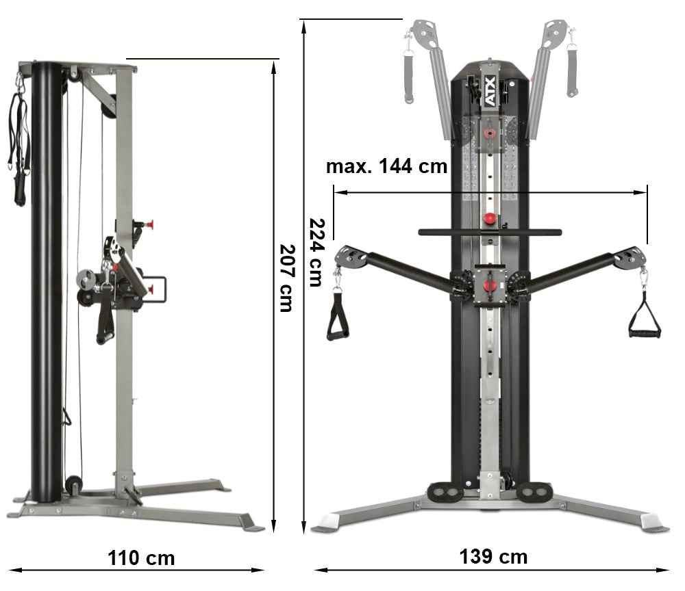 ATX® Multi Functional Kabelzugstation - freistehend - Dual Kabelzug