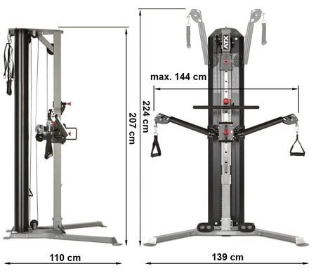 ATX® Multi Functional Kabelzugstation - freistehend - Dual Kabelzug