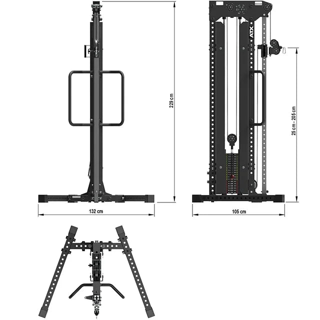 ATX® Single Tower - Multi Zugstation 90 kg Steckgewichte - Single Kabelzug