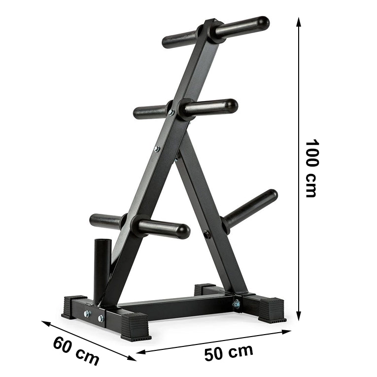 Hantelscheibenständer - Weight Rack 50 mm mit Stangenfach - Hantelscheibenständer